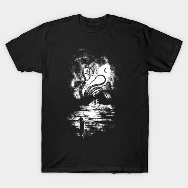 Kraken Carnage T-Shirt by johnoconnorart